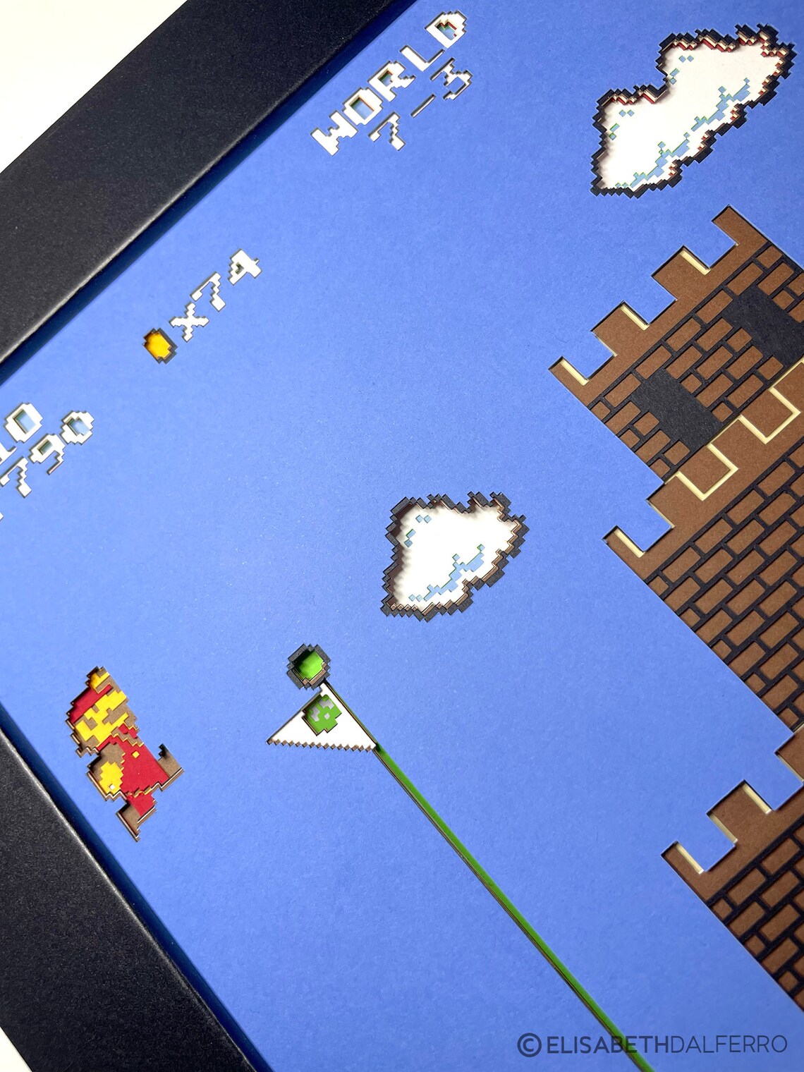 Super Mario Bros., Poster, Cutout, Cutout, Vintage, Video Game, Game