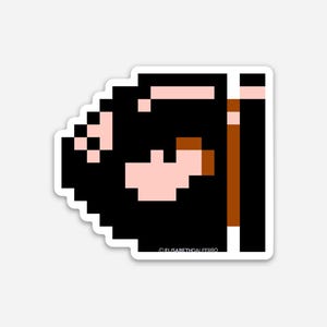 Vinyl sticker, vinyl sticker, Bullet Bill, Luigi, Super Mario Bros, video game, nes, nintendo, arcade, geek, illustration, sticker
