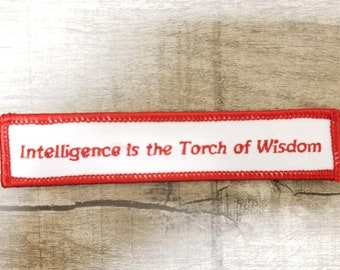 Delta Intelligence iron-on embroidered 5" X 1" patch