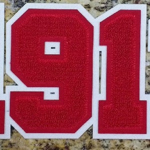 1911 Chenille Number Set (red)