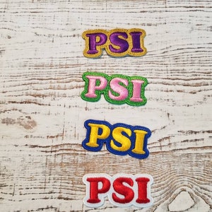 Psi patch (iron-on); Greek; Fraternity; Sorority; Omega Psi Phi; Brother; Sister;