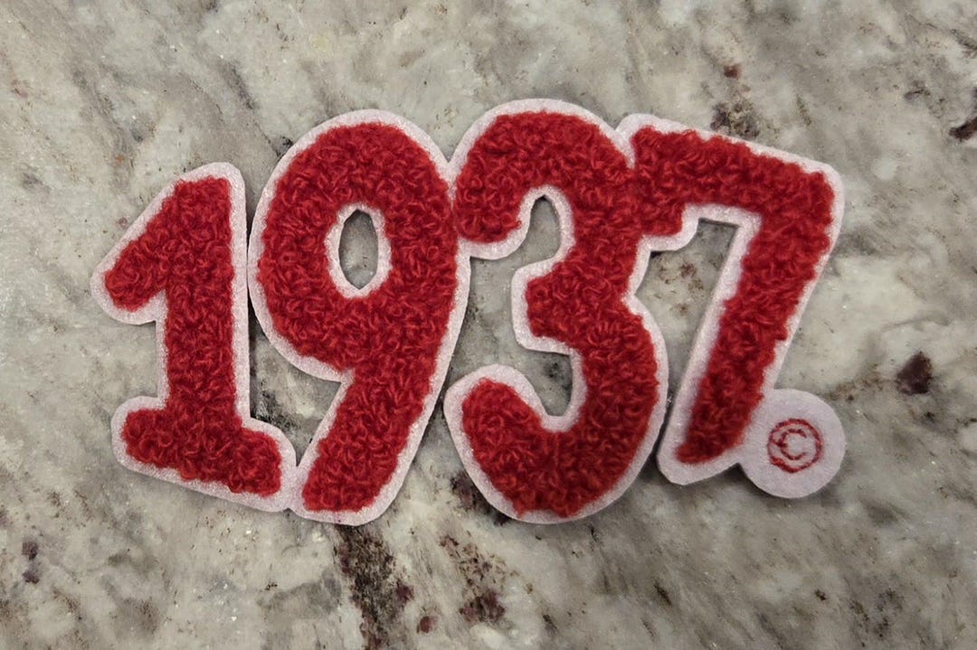 1937 Chenille 2 Inch Patch; Red and White; Hbcu; Iron On - Etsy