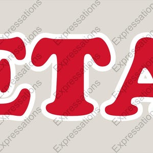 Eta iron on patch; Red and White