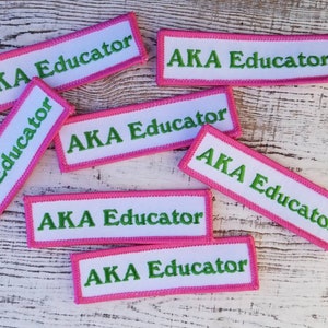 AKA Educator iron-on patch