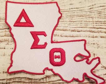 Louisiana Delta state patch; iron-on; OO-OOP; Diva; 1913