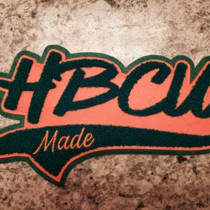 HBCU Made Chenille; Orange and Green; College; Rattler; FAMU; 12&quot;