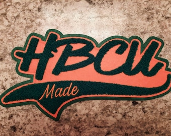 HBCU Made Chenille; Orange and Green; College; Rattler; FAMU; 12"