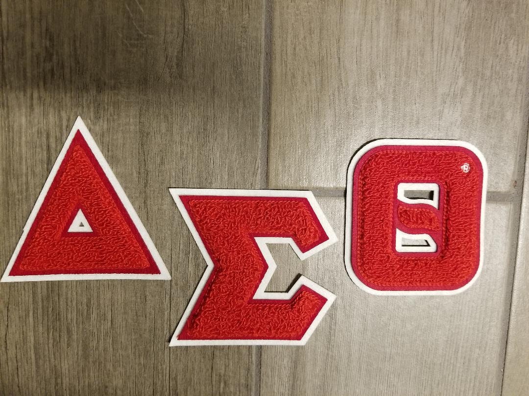 Chenille clearance greek letters