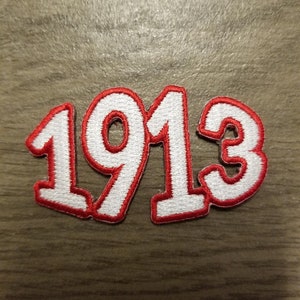 1913 Bubble Patch (iron on) red