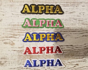 Alpha Bügelbild: Brüderlichkeit Schwesternschaft griechischer Buchstabe