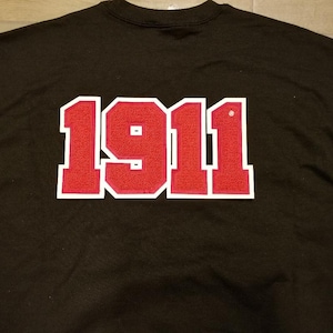 1911 Pullover Crewneck Sweatshirt with Chenille Numbers