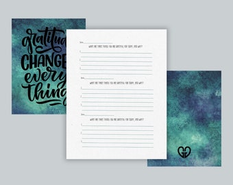 Gratitude Journal - Printable - Digital - PDF File