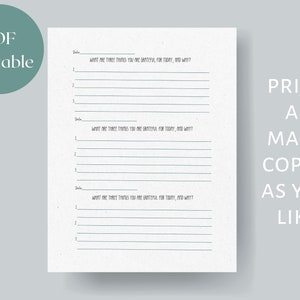 Gratitude Journal - Printable - Digital - PDF File