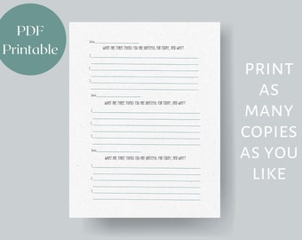 Gratitude Journal - Printable - Digital - PDF File