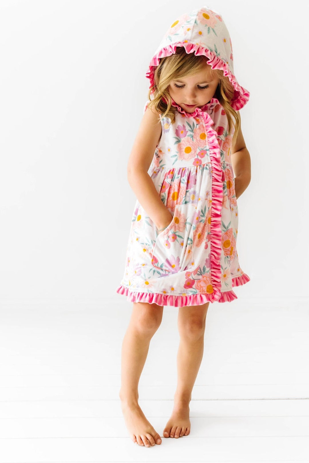 SALE Laguna Floral Reversible Girls Swim Suit Cover up Toddler Etsy