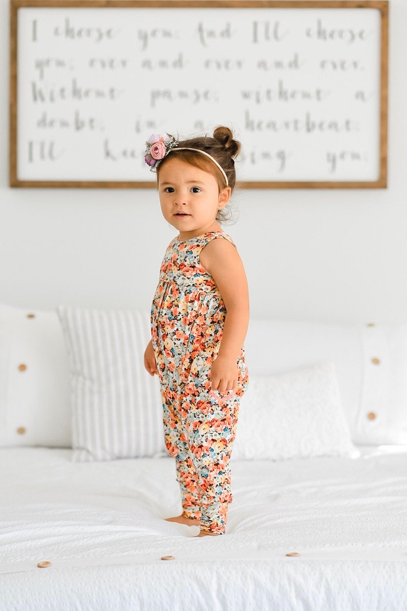 Daisy Harem Romper Kids Romper Baby Romper Toddler Romper Etsy