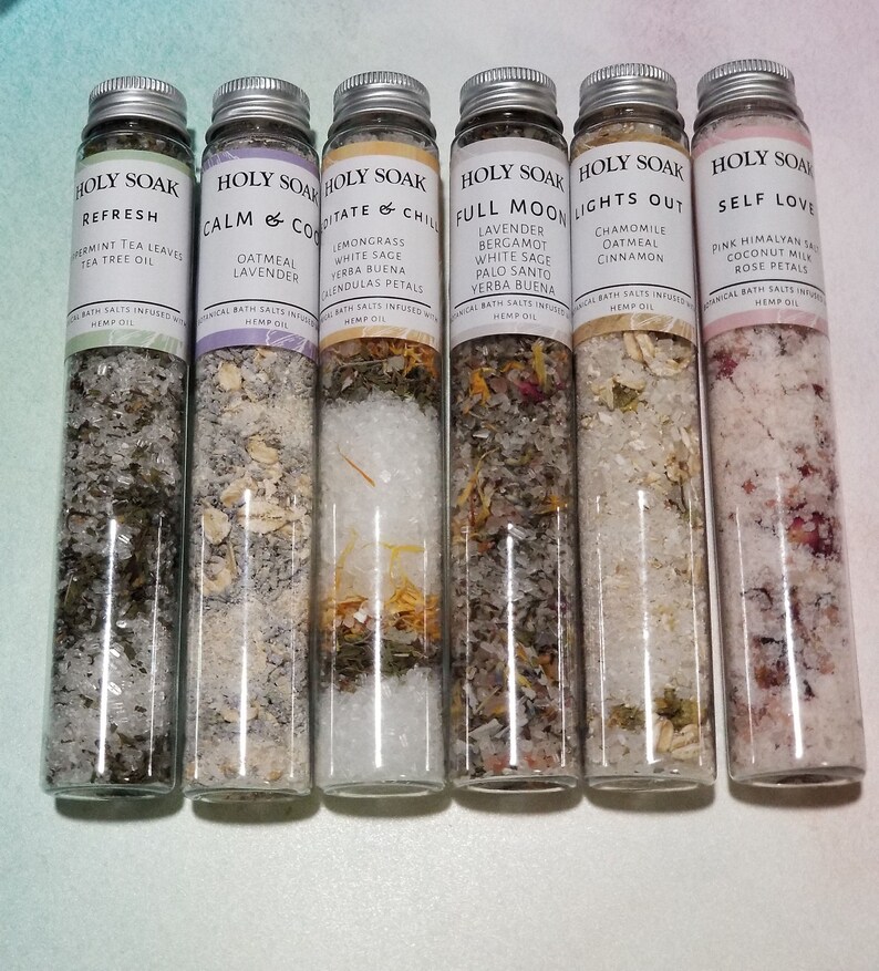 Test Tube Bath Salts Relaxing Bath Salts set Spa Gift Set Etsy