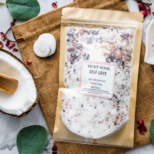 Rose & Coconut Bath Salts Relaxing Bath Salts coconut Milk Etsy
