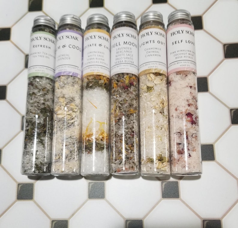 Test Tube Bath Salts Relaxing Bath Salts set Spa Gift Set Etsy