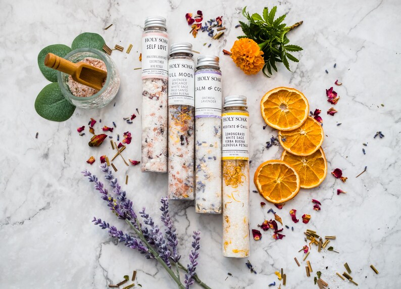 Test Tube Bath Salts relaxing Bath Salts Set Spa Gift Set Etsy Canada