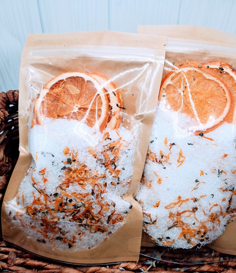 Lemon Soaking Bath Salts Relaxing Bath Salts Self Care Gift Etsy