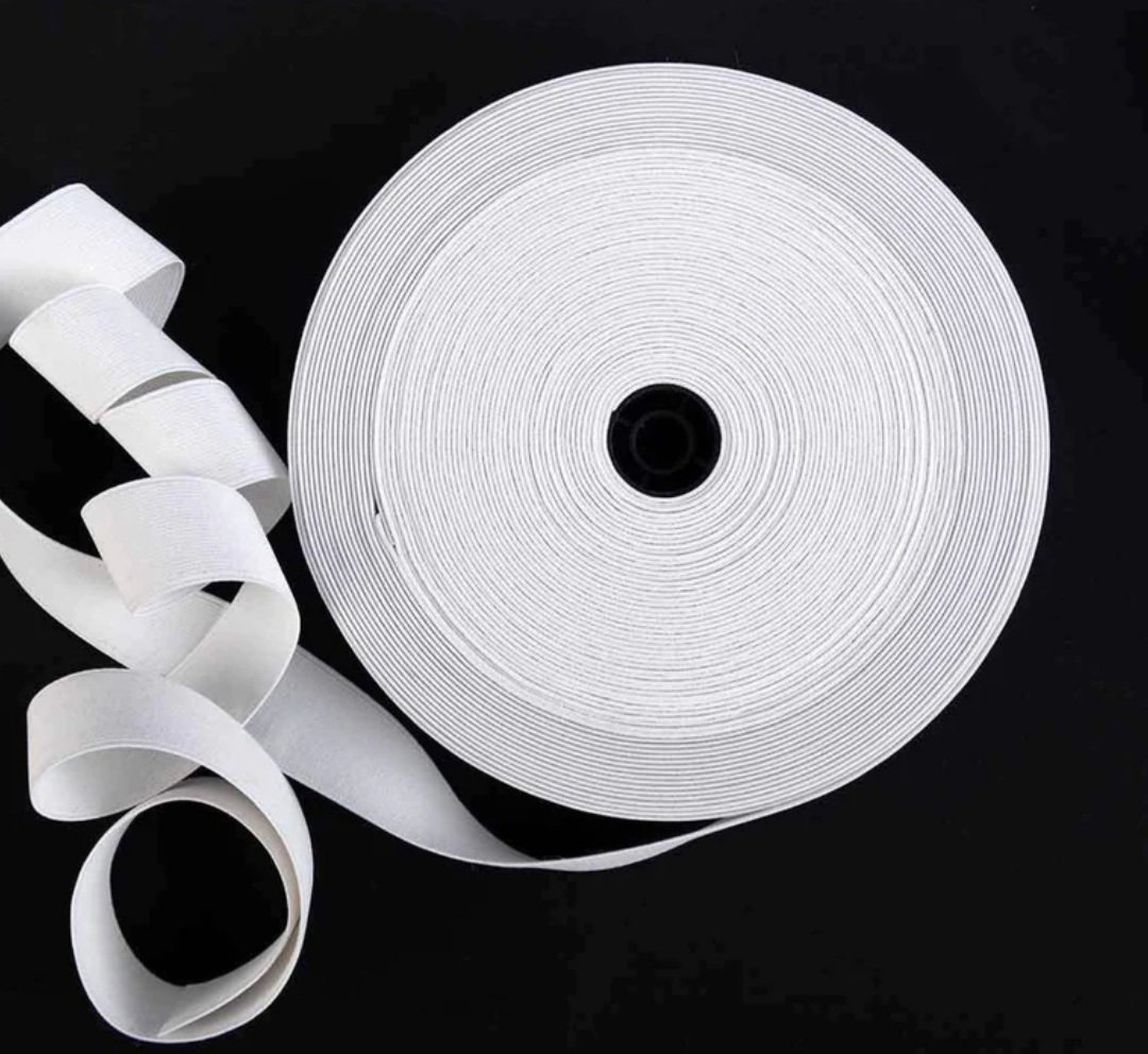 Sewing Elastic 1 Inch X 10 Yard Elastic Band Loose Packaging Made in USA  White 
