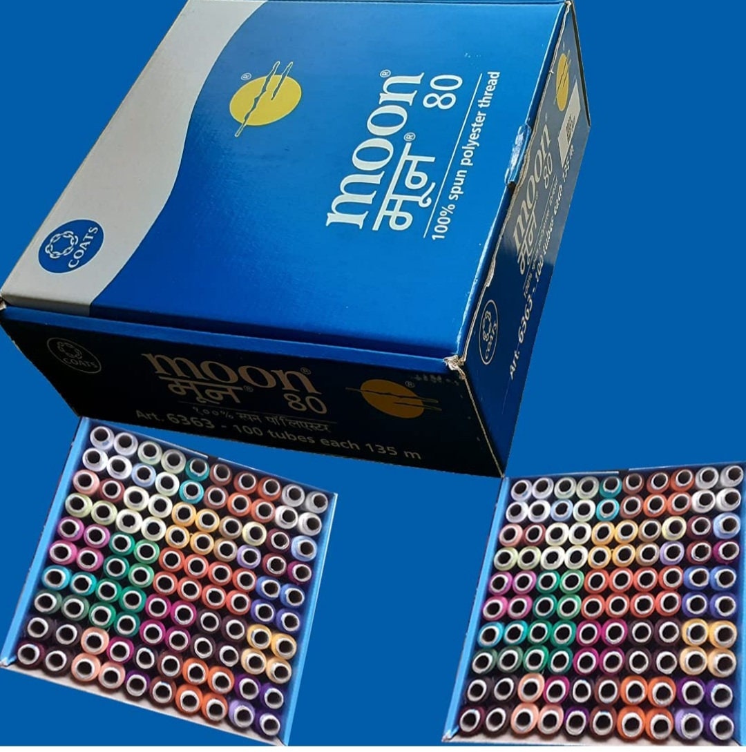 Coats Moon Poly 100 Sewing Threads Spools Multicolour Polyester ...