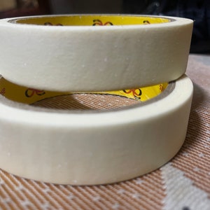 Masking Tape, Rolls of Masking Tape, low tack, Painters Tape Masking Tape for Painting automotive, Home Craft work image 1