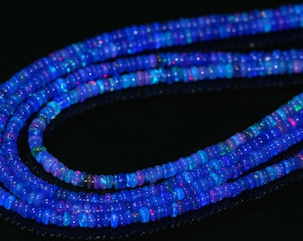 Cuentas De ópalo Etíope Amarillo: Tira De 8", Piedra Preciosa