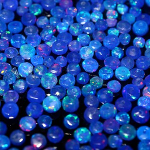Opal Beads - Natural Blue Ethiopian Faceted Rondelle Beads for Jewelry Making, Ideal Gift for Handmade Jewelry Lovers
