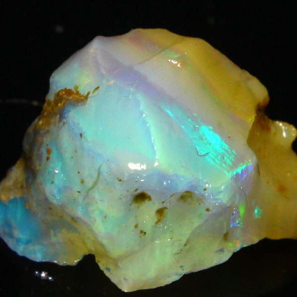 Natural Ethiopian Opal Rough 15.45 Cts AAA Quality Ethiopian Welo Opal Raw Size 14x20 MM Large Size Opal Rough White Opal Raw Opal Crystal.