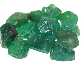 100Pec Natrual Emerald Untreated/Earth Mined Emerald/Small Emerald Green Stone/Emerald Rough Stones/Raw Emerald Stone/Healing Minerals Stone