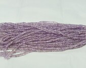 16 inch Long Natural Pink Amethyst Heishi Tyre Smooth Gemstone Beads, Wheel Shape Loose Beads, 4-5 MM Beads, Amethyst Beads For Jewelry
