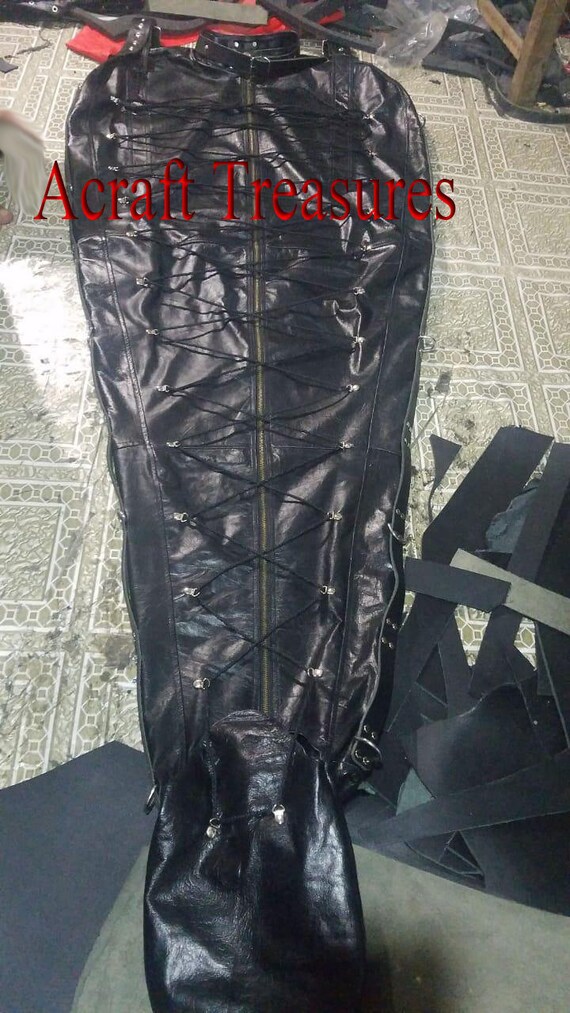 Leather Bondage Restraints Body Bag Inside Arm Sleeves. Etsy