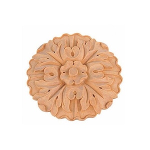 Pair of   Floral Acanthus Carved Rosette Onaly