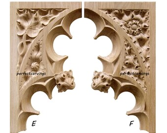 APLH-1037 Shabby Chic Wood Applique for Arch