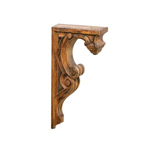 PAIR of Look-through Scroll Shelf Brackets, Victorian Brackets, Unfinished, Available in 3 Sizes