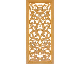 Großes elegantes Rollenblatt geschnitzte gerahmte hölzerne Schranktür, Möbeltür, erhältlich von 32 "bis 44-1 / 2" hoch, einzeln, unfertig