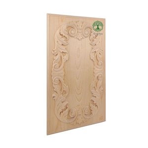 PAIR of Scroll Acanthus Carved Wood Panels, Available in 6 Sizes