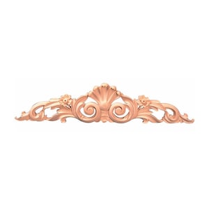 Shell Acanthus Scroll Carved Wood Applique, Furniture Onlay, Available in  12-1/4&quot;, 16&quot; & 20&quot; Wide, Single, Unfinished