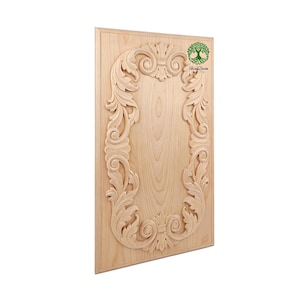 PAIR of Scroll Acanthus Carved Wood Panels, Available in 6 Sizes