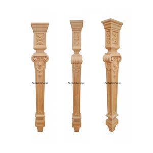 PAIR of Vintage French Style 32&quot;High Legs for Console Table and Desk, Antique Replacement Legs, Furniture Legs