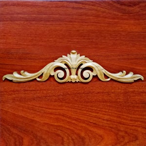 Traditional Acanthus Scroll Carved Wood Applique, Available in 12&quot;, 18&quot; & 22&quot; Wide