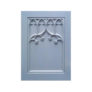 Framed Gothic Panel Inserted Cabinet Door, Furniture Door, Unfinished, 14-1/2"Wx23-1/2"H, Single,