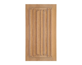 PAR de paneles de madera maciza tallada con pliegues de lino, paneles para gabinetes, puertas de gabinete de repuesto, disponibles en anchos de 9-1/2" y 11-1/2"