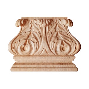 PAIR of Elegantly Curved Acanthus Bases for Pilaster,  Column (Supplied Hollow)