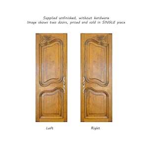 Framed Cabinet Door, Single-face Carved Door for Cabinet and Chest, Armoire Door, 15&quot;Wx42&quot;H, Unfinished