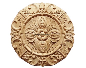 Large Scroll Floral Rosette For Ceiling and Wall, Single