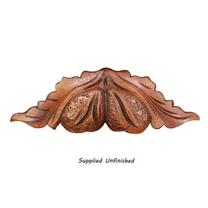 PAIR of Vintage Nut Carved Wooden Drawer Pulls, Furniture Pulls, 6-1/2&quot;Wx2-3/8&quot;Hx1-3/8&quot;T