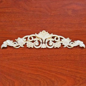 Artistic Grape Vine Carved Applique, Furniture Onlay,  Available in 12&quot;, 18&quot; & 23-1/2&quot; Wide